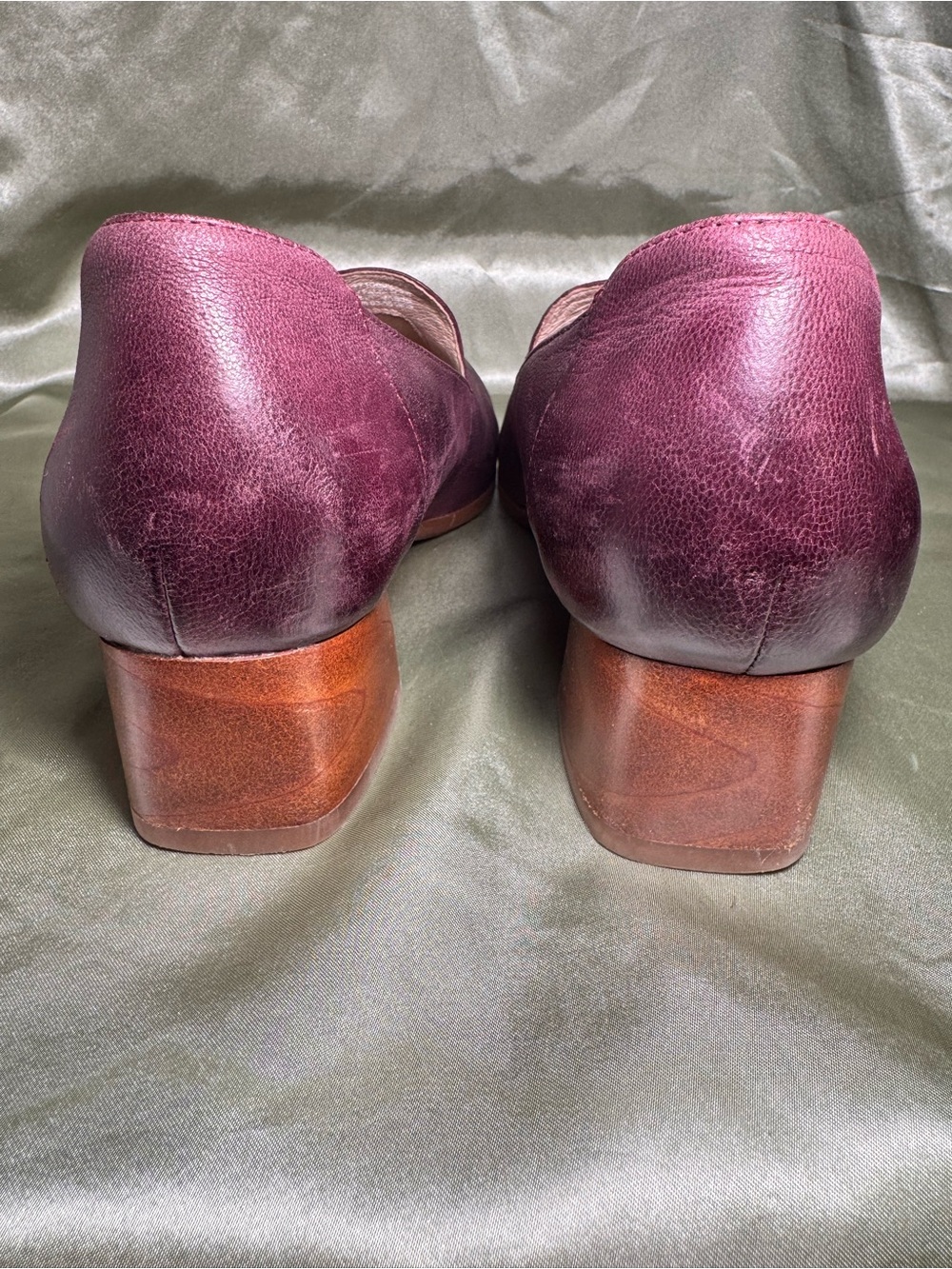 Dansko Preston Leather Chunky Block Heel Pumps Shoes Eggplant EU 37 US 6.5-7 - Picture 3 of 8